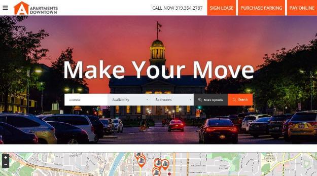 Vortex Digital Business Solutions Iowa City Cedar Rapids Apartments Downtown screenshot