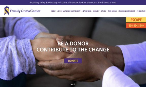 Vortex Digital Business Solutions Iowa City Cedar Rapids Family Crisis Center screenshot